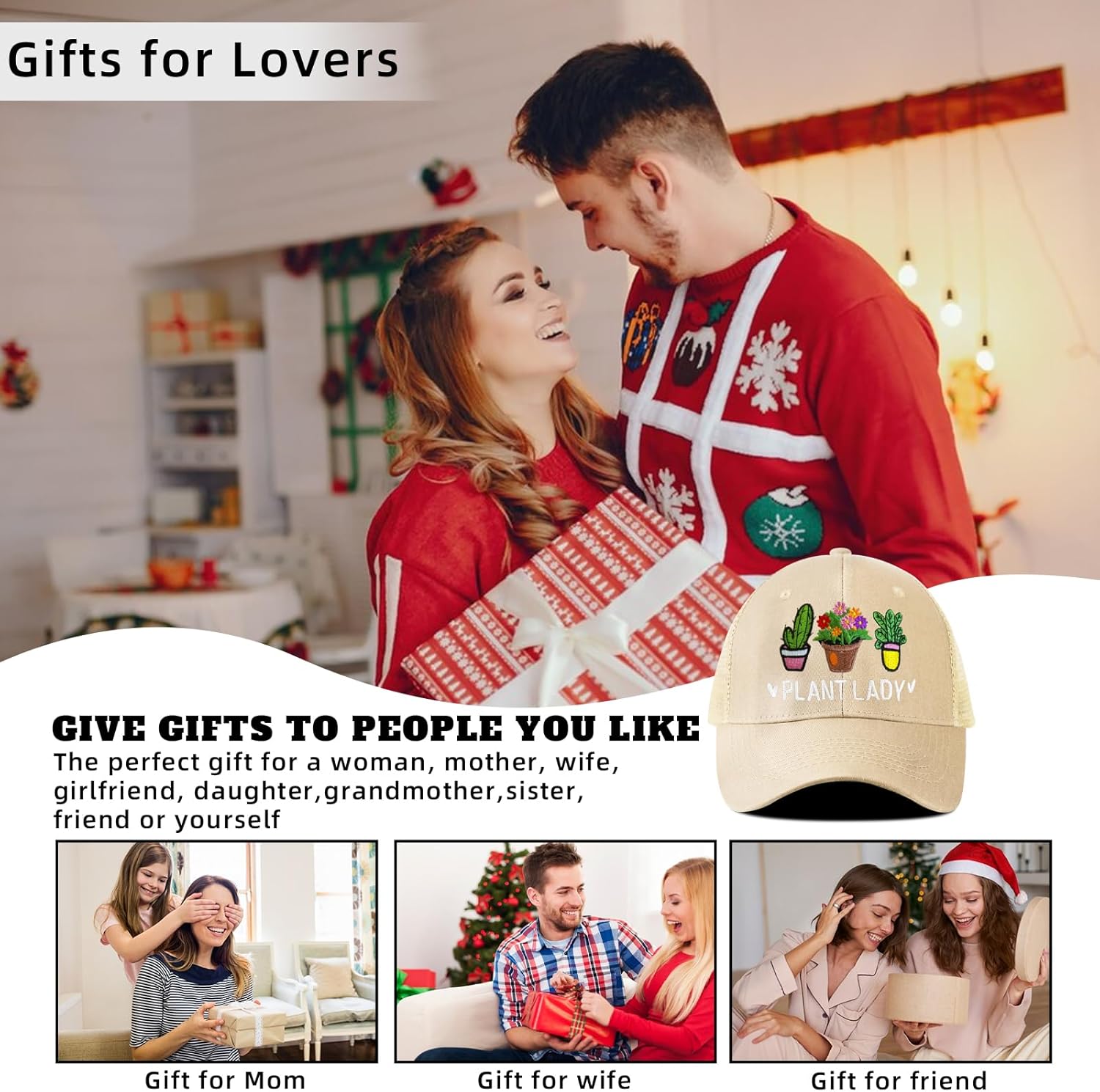 Gardening Hat for Gardening Gifts for Women Adjustable Embroidered Baseball Cap for Gardeners Women or Wife Mom - Image 4