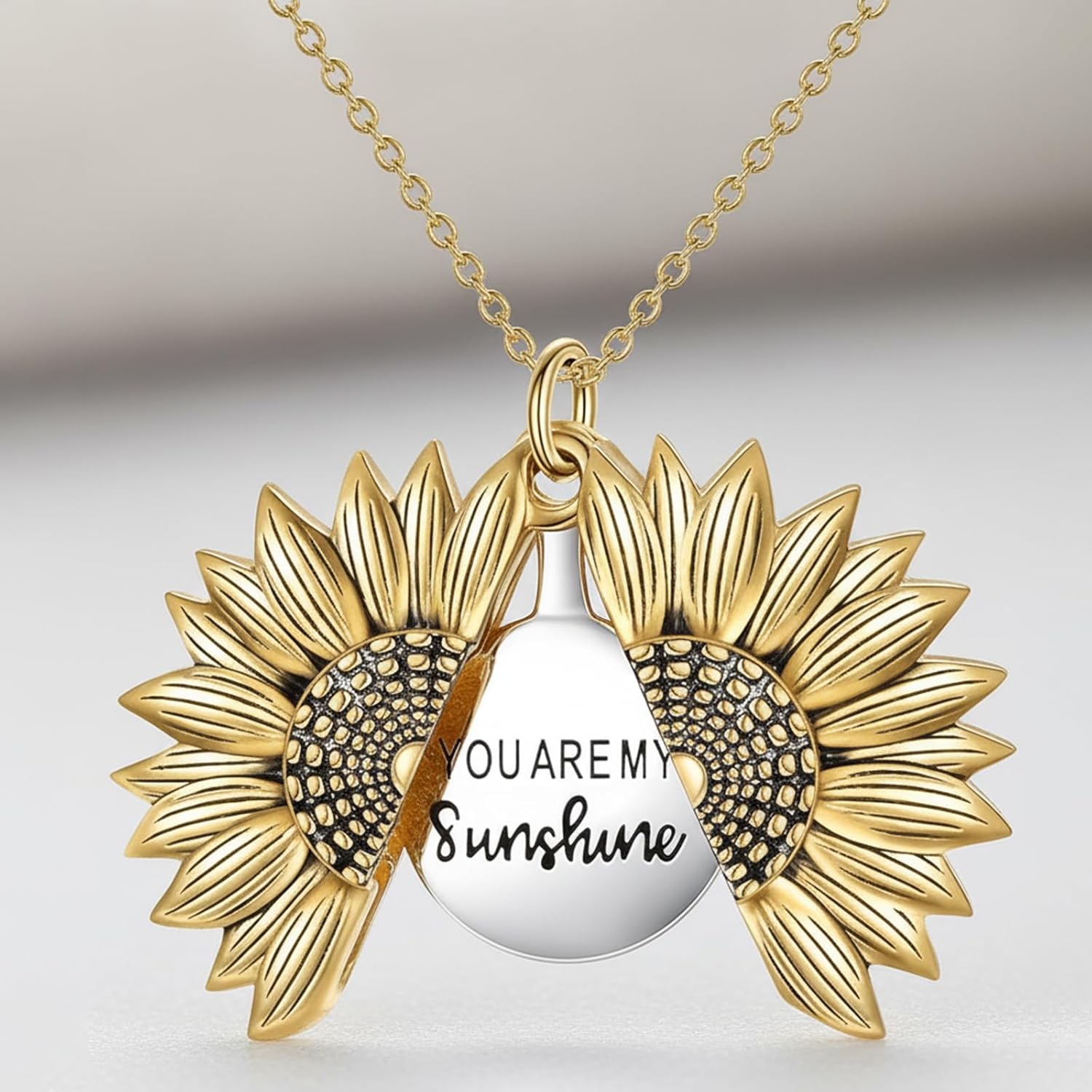 Valentines Day Gifts, Forever Sunflower Gifts for Women Girlfriend Wife Mom, You are My Sunshine Necklace Gift Box for Birthday Wedding Mother's Day Xmas Present Sunflower Jewelry Home Decor - Image 2