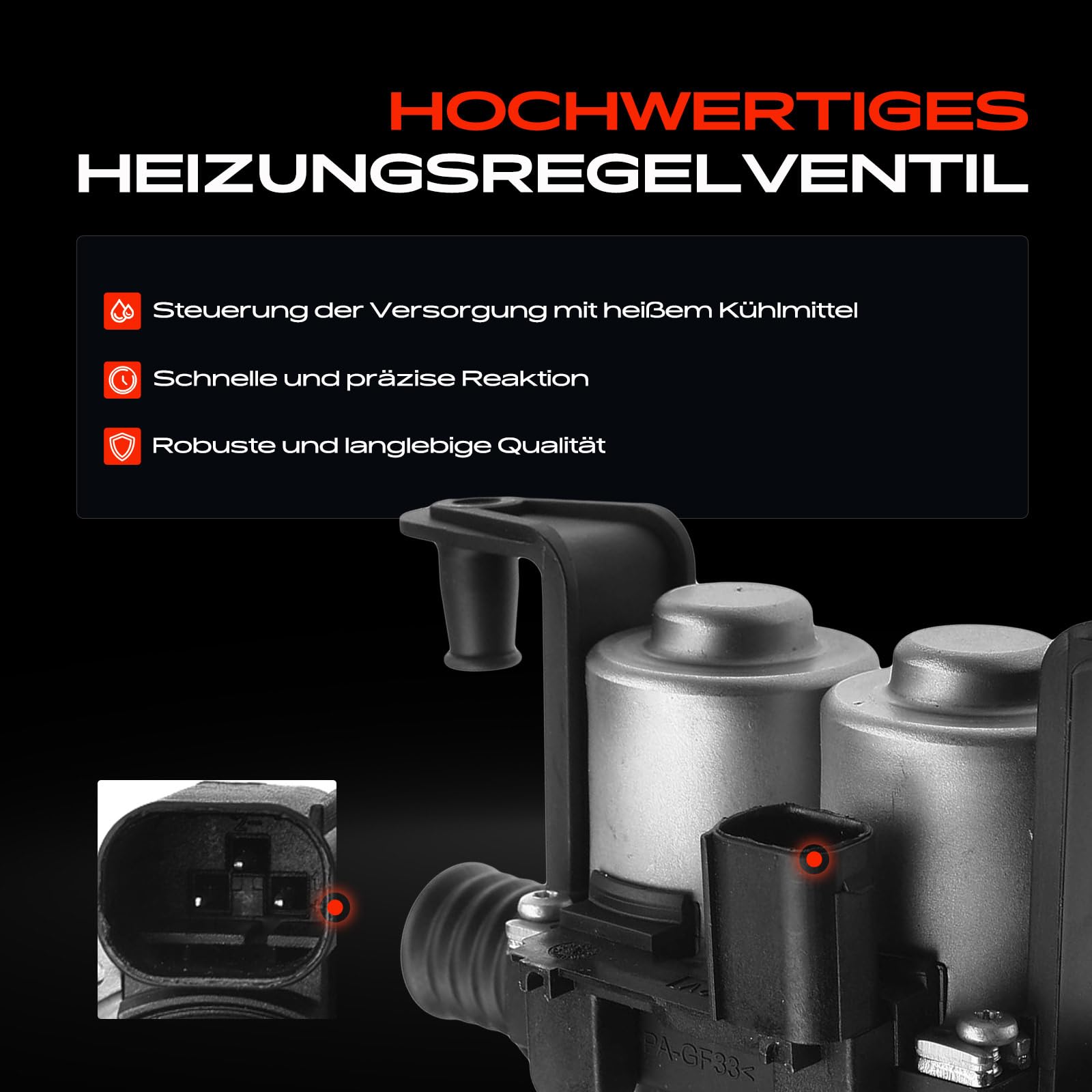 Frankberg Kühlmittelregelventil für 5er E60 5er Touring E61 2.0L-5.0L 2001-2010 64116906652