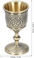 Vista 2 de Mumusuki Copa de bronce vintage, cáliz real medieval, control de temperatura, detalles en relieve, versátil entretenimiento, vasos de vino de whisky