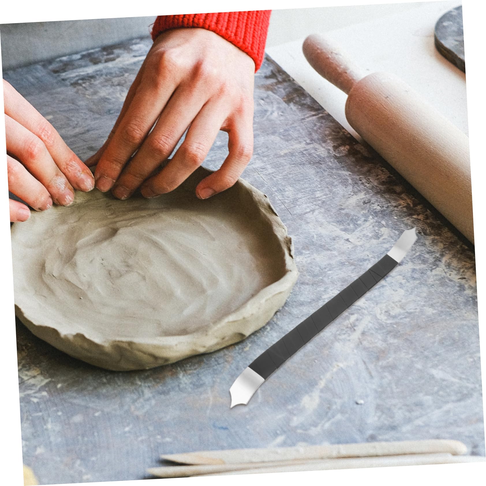 ARTIBETTER 4 Piezas Herramienta de Escultura de Arcilla con Único Herramienta Raspado de Arcilla Proyectos de Manualidades y Escultura Fabricada Inoxidable Resistente y Duradero