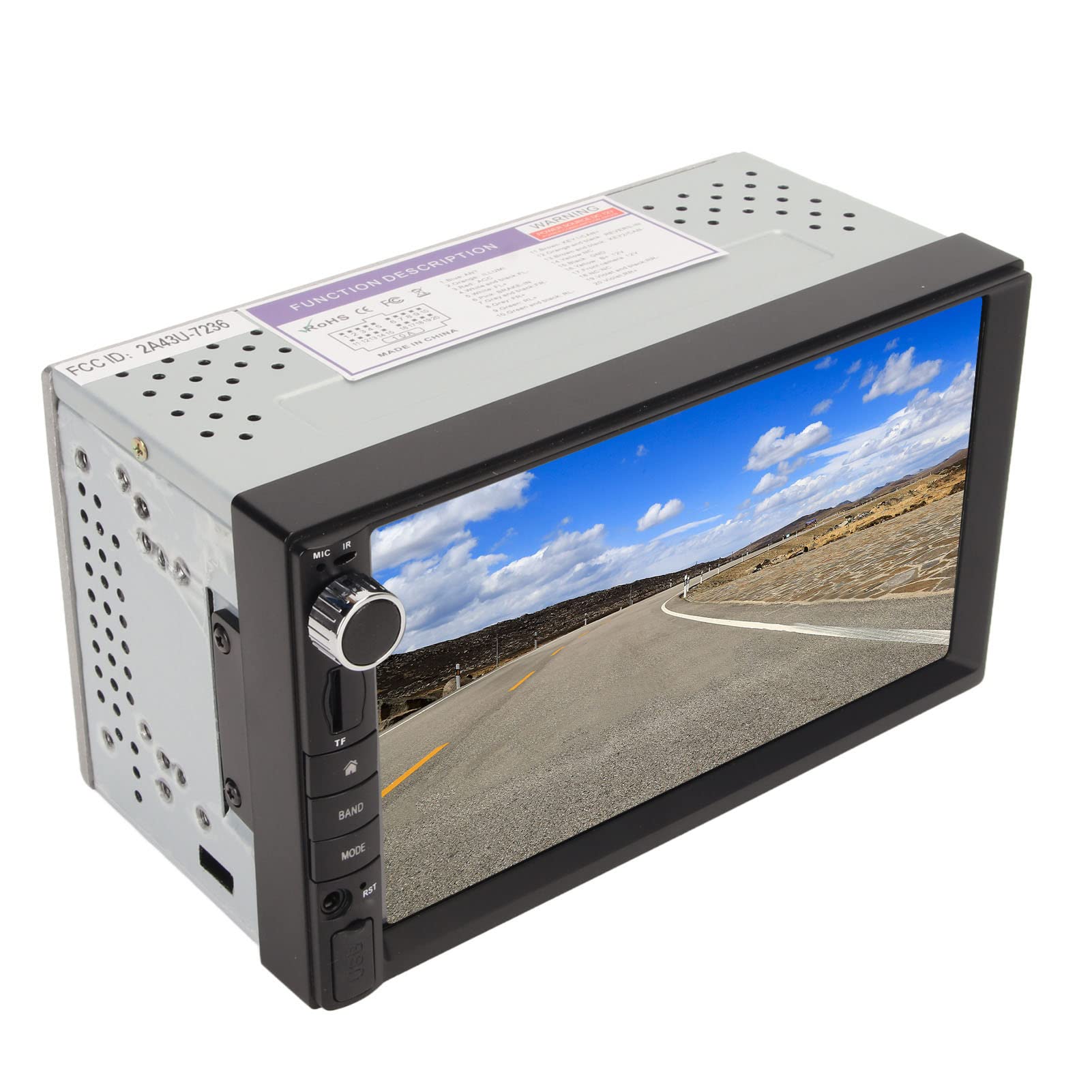 Reproductor MP5 para Coche de 7 Pulgadas, Pantalla Táctil DIN Doble, Estéreo para Coche, Am, FM, MP3, USB, BT, Radio para Coche, Control de Voz, para iOS Android