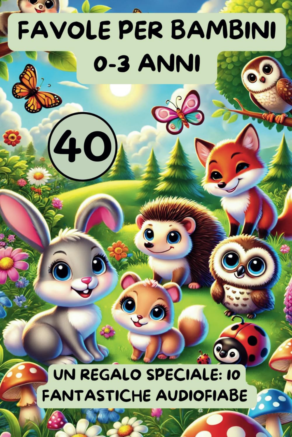 Favole per Bambini 0-3 anni: 40 Fiabe della Buonanotte: Storie Incantate e Illustrate a Colori con Teneri Animali. Insegnamenti Dolci per Accompagnare i Bimbi nel Mondo dei Sogni