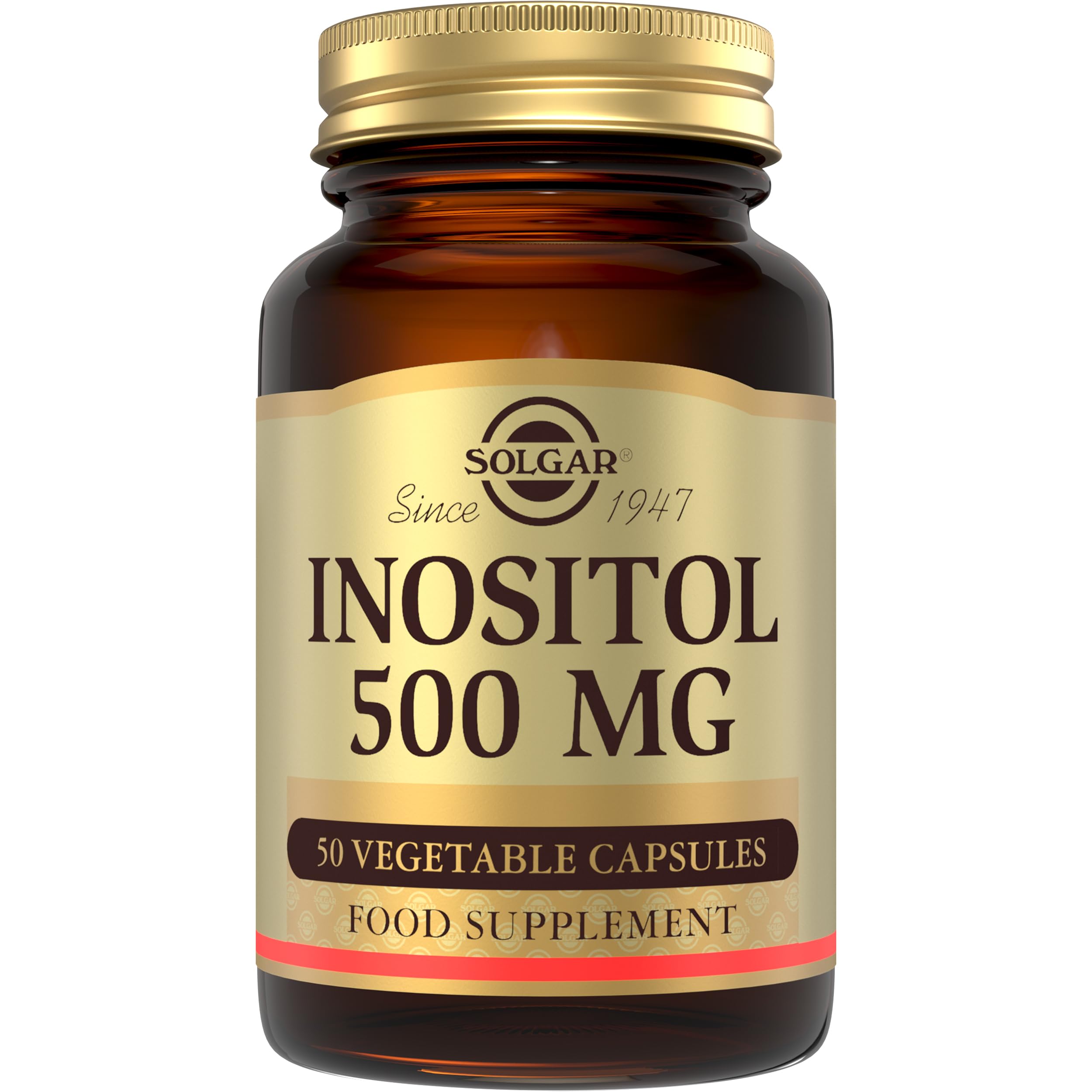 Solgar Inositol 500 mg Vegetable Capsules - Vitamin B8 - Vegan, Vegetarian, Kosher, 50 Count (Pack of 1)