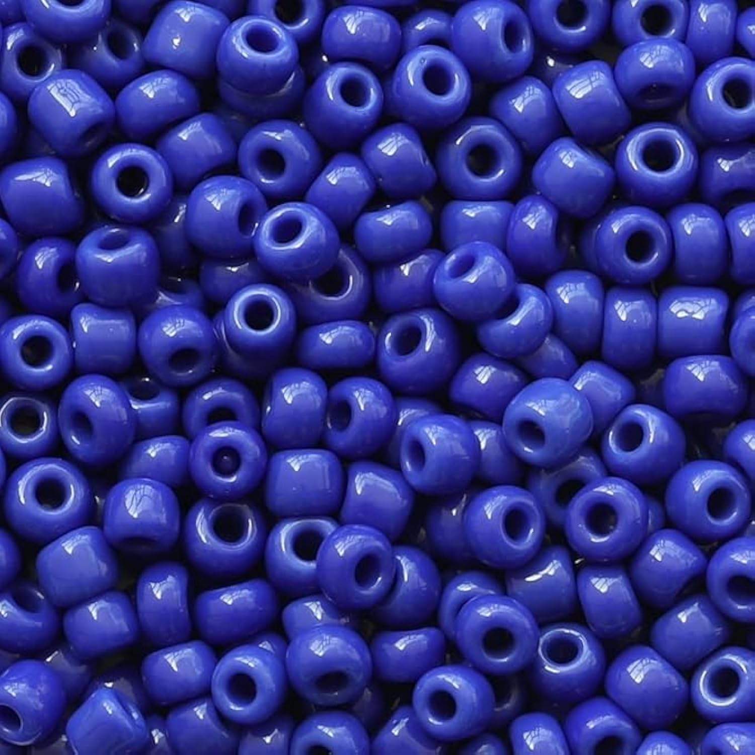 Bulk 4 mm Royal Blue Seed Beads for Jewelry Making 200 Grams About 3380pcs,6/0 Glass Craft Beads for Making Earrings, Bracelets, Pendants, Waist Jewelry, DIY Handmade Seed Beads (Royal Blue) — image 1