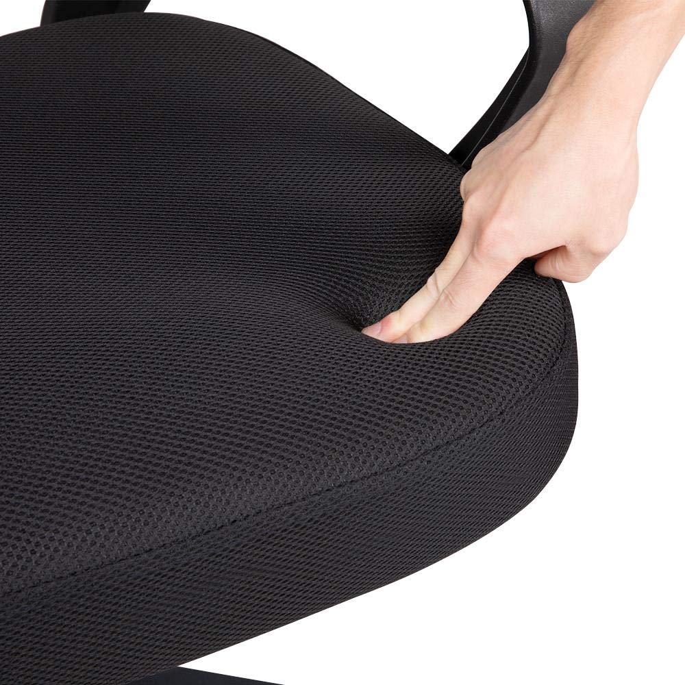 Yaheetech 2 Stück Bürostuhl, Schreibtischstuhl ergonomisch, Drehstuhl mit Netzbespannung, höhenverstellbarer, 360° Computerstuhl, Wippfunktion, bis 125 kg belastbar | Set mit 2 Stühlen, Bürostuhl, atmungsaktives Netzgewebe, schwarzer Drehstuhl, Lendenwirb