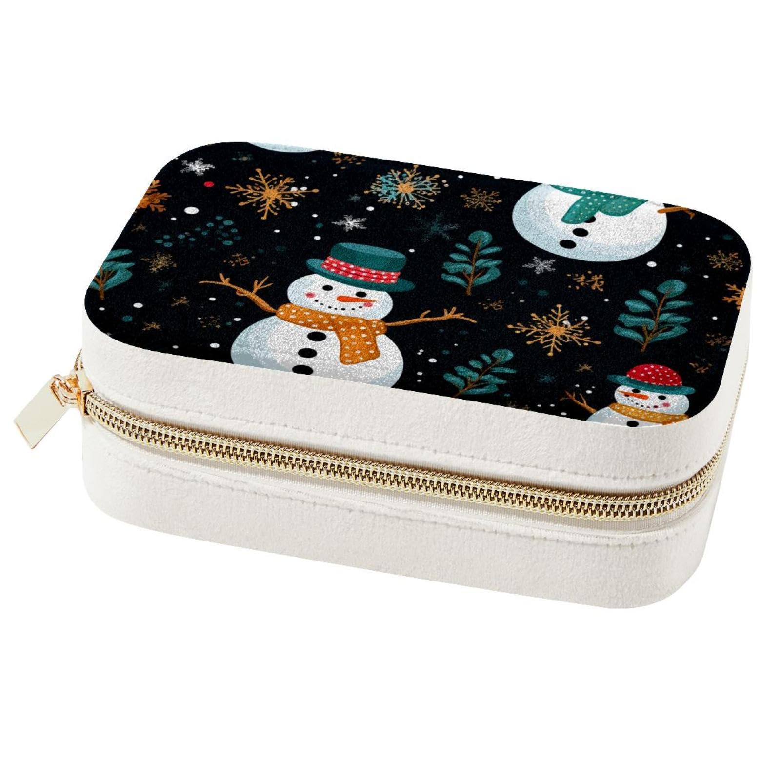 Boîte à bijoux de Noël bonhomme de neige, le cadeau idéal pour femmes et filles