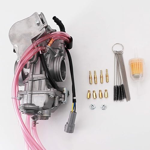 Miniatura 2 de KIPA Carburador para Yamaha WR250 WR250F YZ250F 2001-2013 FCR38 FCR 1.496 in Rendimiento Carb lateral plano Reemplazar # 5XC-14101-G0-00