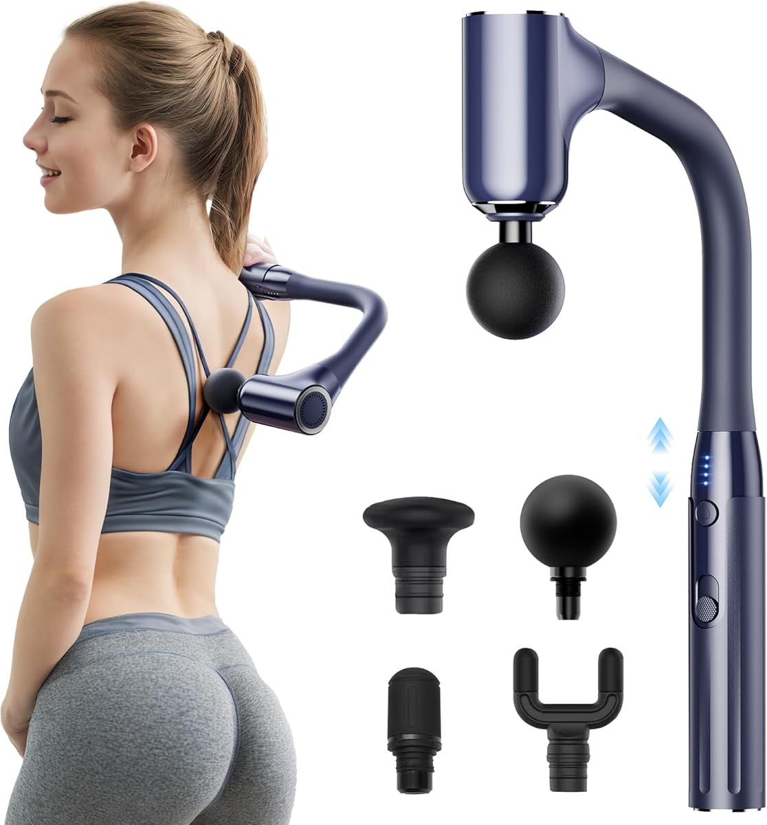 LIHILIS Myofascial Release Gun, Extreme Full Body Release, Handheld Gun, Powerful 0.4 inch (10 mm) Amplitude, Reaches to the Back, Release Gun, Innovative Stepless Speed Control, Telescopic Handle