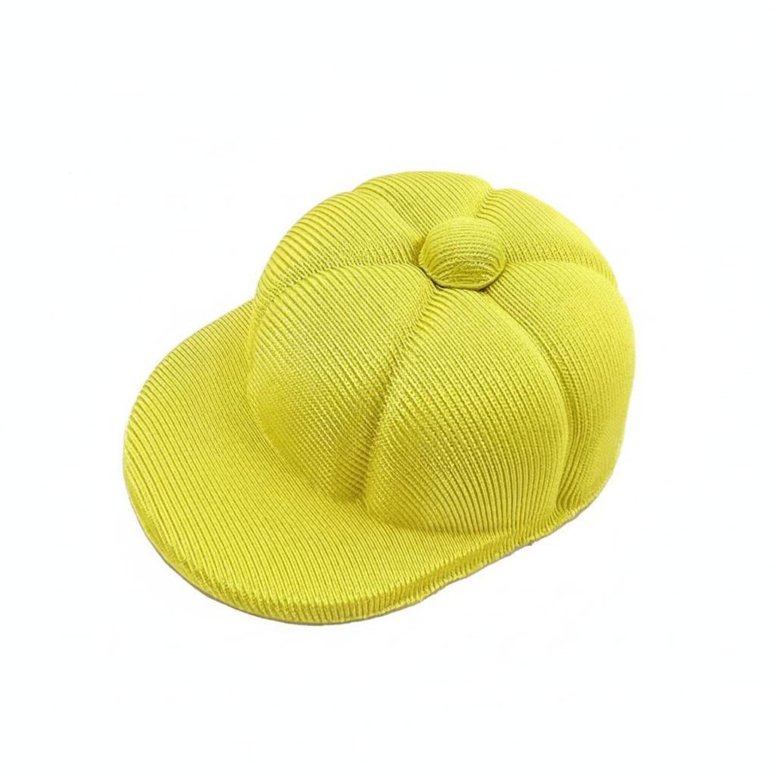MotiveTech Doll Hat Mini Baseball Cap, Fashionable Doll Accessory, Trendy Tiny Cap for 18-Inch Dolls, Soft Stylish Hat for Dolls, Cute Photography Prop, Yellow