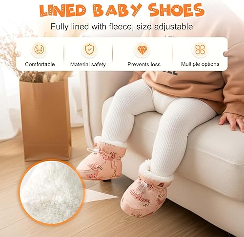 Miniatura 2 de Botas de bebé de piel cálida, 2025 nuevos botines cálidos y acogedores de vellón para bebé, nieve de invierno, suela suave, antideslizante,