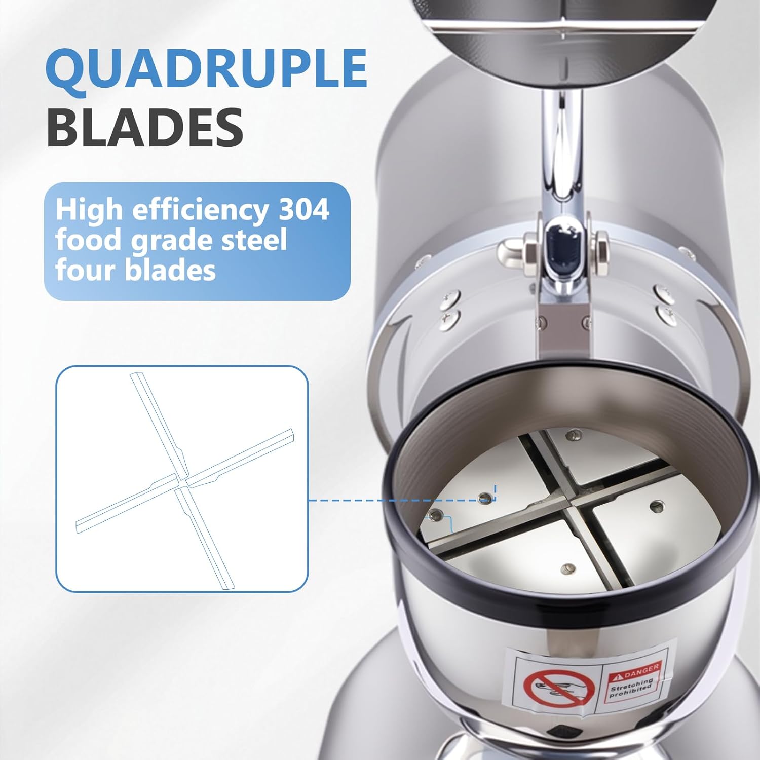 Electric Ice Shaver 300W Snow Cone Maker Machine 440lbs/hr Shaved Ice Machine Stainless Steel Kitchen Electric Ice Crusher with a Free Ice Pick and Ice Cube Tray