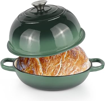6QT Bread Dutch Oven Pot with Lid Enameled Cast Iron Dutch Oven Green