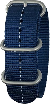BERTUCCI Nylon Watch Band - 22mm - Cobalt DashlineTM