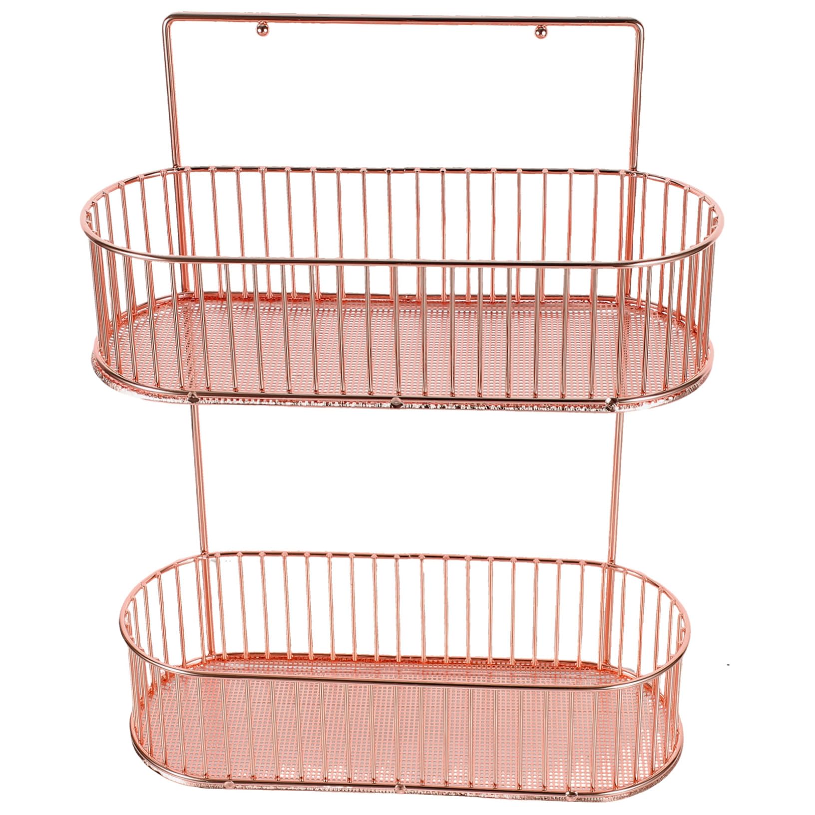 Luxshiny Mensola a Muro Doppio Strato in Ferro senza Foratura per Cucina e Bagno, Porta Spezie e Organizer Facile da Installare e Rimuovere, la Casa
