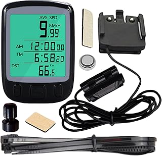 Velocímetro y cuentakilómetros para Bicicletas – Velocímetro Impermeable con Cable y Pantalla LCD | Medidor de Velocidad y Distancia para Ciclismo, fácil instalación, Ideal para Bicicletas de montaña