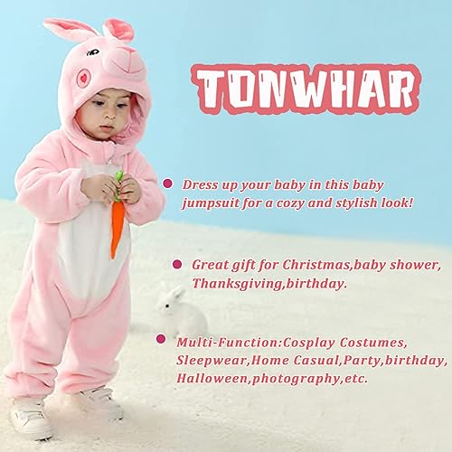 Miniatura 20 de TONWHAR - Mameluco con capucha, fantástico disfraz infantil de varios animales, como tigre o dinosaurio Multi