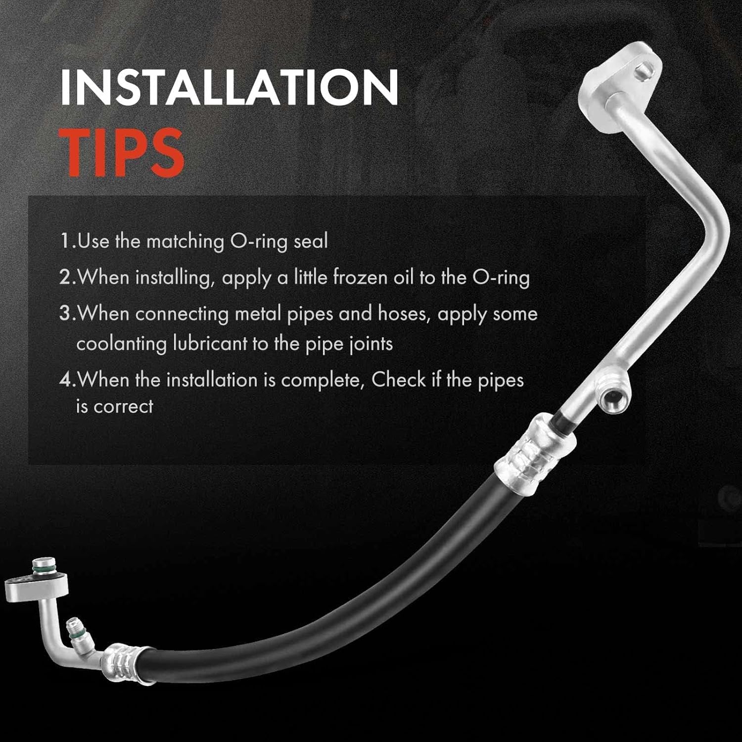 A-Premium A/C Suction Line Hose Assembly Compatible with Chevrolet HHR 2007 2008 2009 2010 2011 2.2L 2.4L, Compressor to Evap