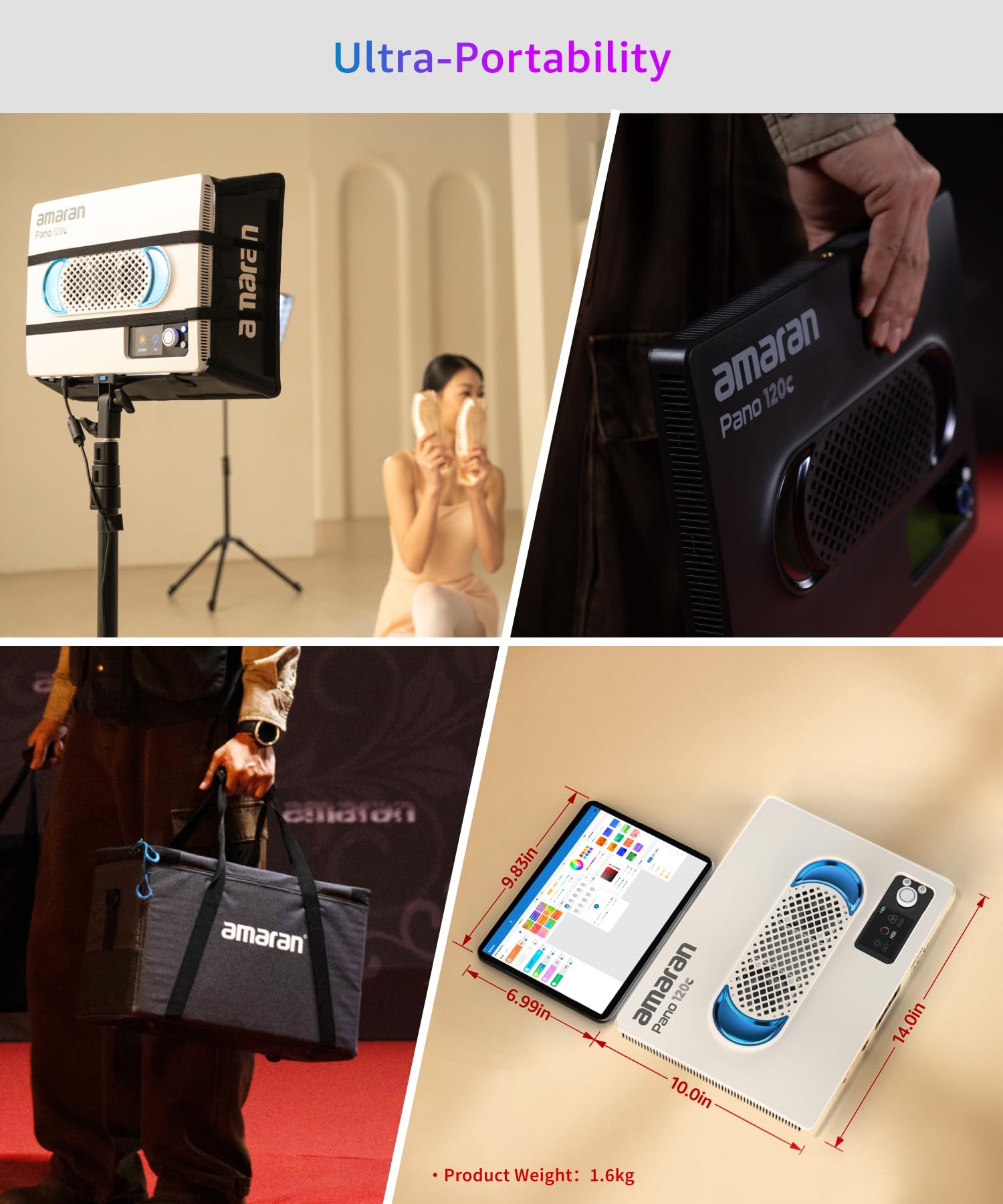 Aputure60X+Light Dome SE+炭素繊維ステント コラボセット Aputure Light Dome SE ソフトボックス 85cm 折りたたみ ディープ