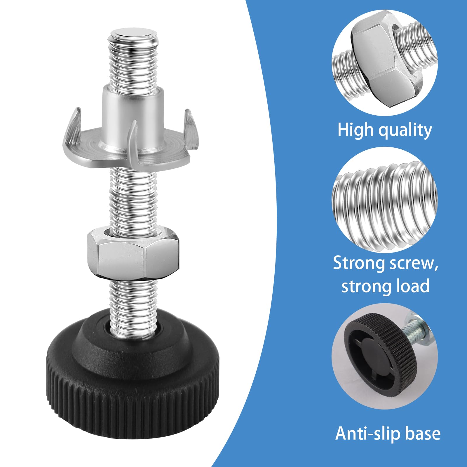 SKIR'CO 4 Patas Niveladoras De Muebles M10 X 30 Mm, Patas Redondas