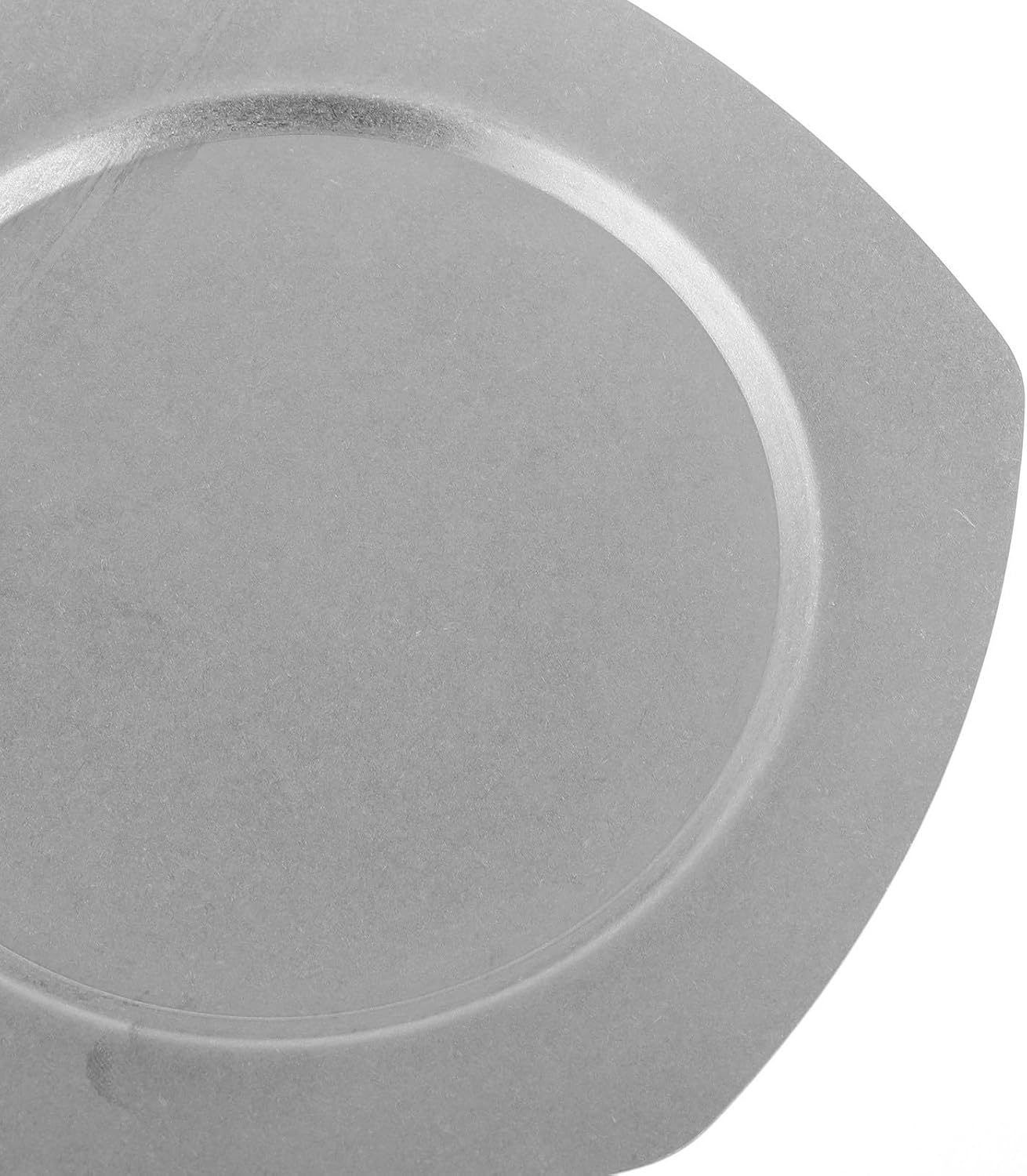 DOITOOL Vintage Look Stainless Steel Food Serving Plate Sturdy Heat-resistant Metal Dinner Plate with Silver Finish for Outdoor Bbq and Camping