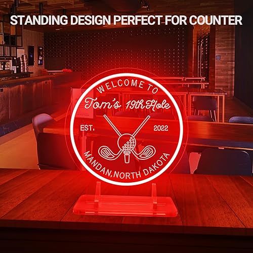 Miniatura 10 de Letrero de neón para decoración de pared de bar del hogar, bar, luces LED de neón regulables con temporizador, letreros de luz de vidrio para