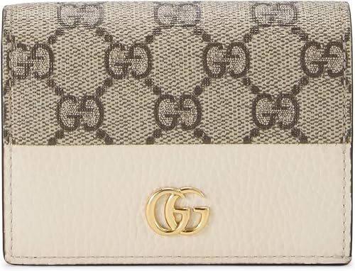 Pre-loved Cream GG Supreme Canvas Marmont Card Case, White