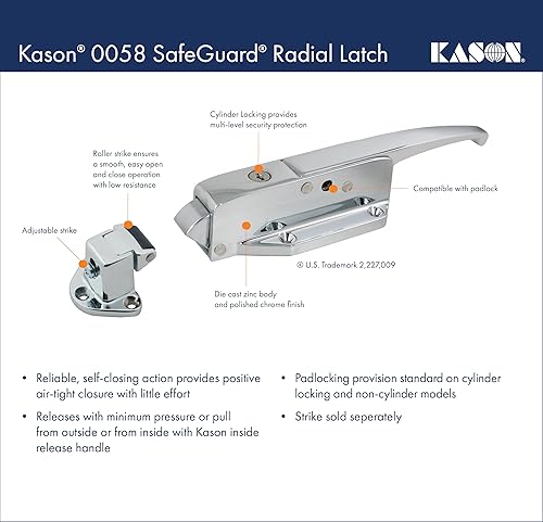 Miniatura 7 de Kason 0058CL5020 Cerradura radial de salvaguardia, bloqueo de cilindro, resorte ligero, 10058CL5020