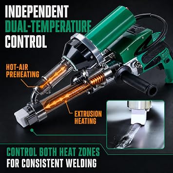 Handheld Plastic Welding Extruder Extrusion Gun for PP HDPE LDPE (120V Extruder)