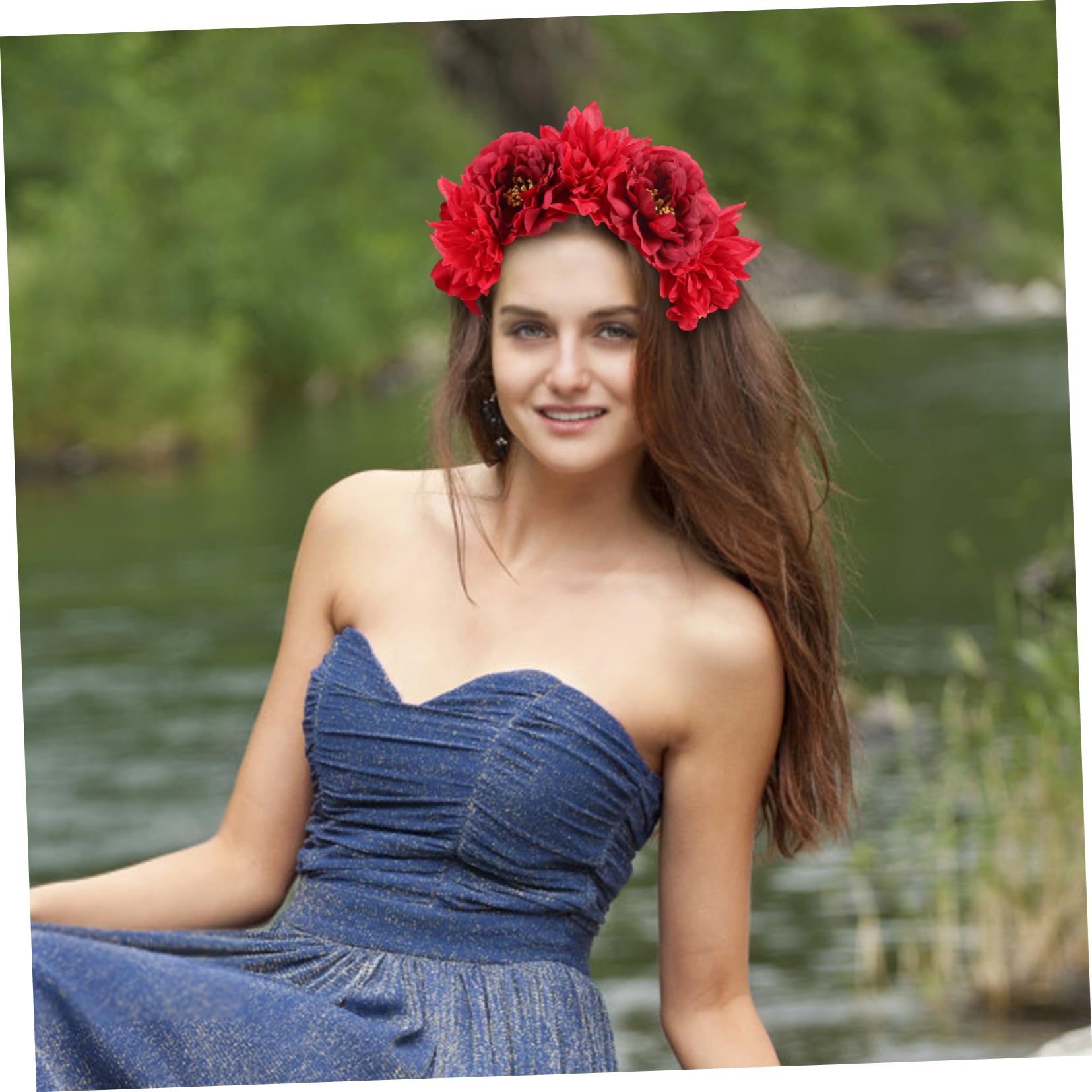 FRCOLOR Diadema De Flores De 3 Piezas Para Mujer Con Peonías Simuladas Accesorio Destacado Para Eventos.