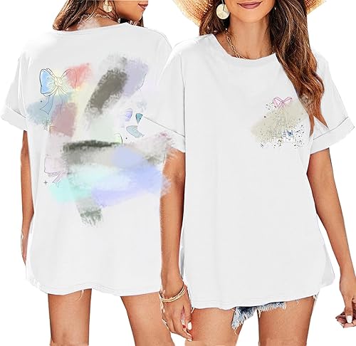Magic Kingdom Shirts for Women Oversized Princess Castle Graphic Tees Family Hol