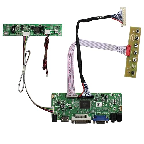 VSDISPLAY DVI VGA Audio Controller Kit Fit for DV170YGM-N10 DV170YGZ-N10 | with LVDS Signal Cable,Inverter Board, for 17" 4:3 1280x960 LVDS LCD Screen DV170YGM DV170YGZ
