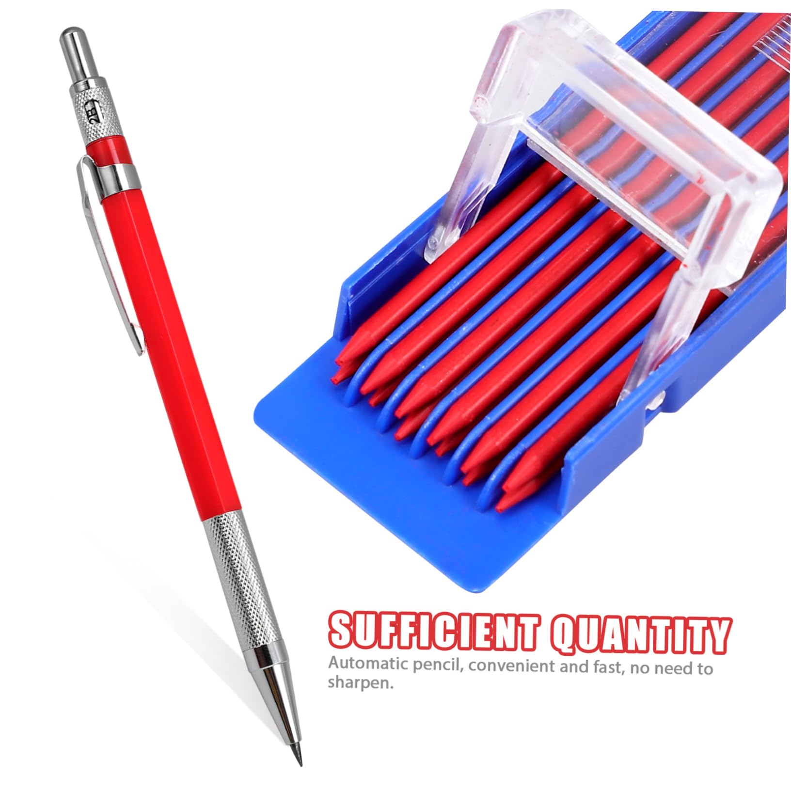 NUOBESTY 5 Set Carpenteria Penna Di Marcatura Matite Di Falegname Matita Meccanica Penne Rosse Studenti Penna Di Scrittura Conveniente Matite Forniture Di Ingegneria Matita Per