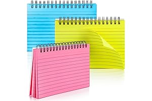 MotBach Spiral Ruled Index Cards, 6 x 4 Inch