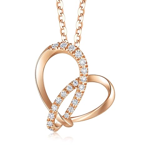 CHOW SANG SANG PROMESSA 18K Rose Gold 0.11 Carat (G-H Color, SI Clarity) Diamond Love Knot Pendant… — $763.53 (7% off)