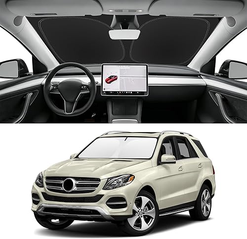 Miniatura 13 de Parasol de parabrisas de ajuste personalizado para Nissan Titan 2017-2024, bloquea los rayos UV y el calor, parasol de ventana delantera, fácil