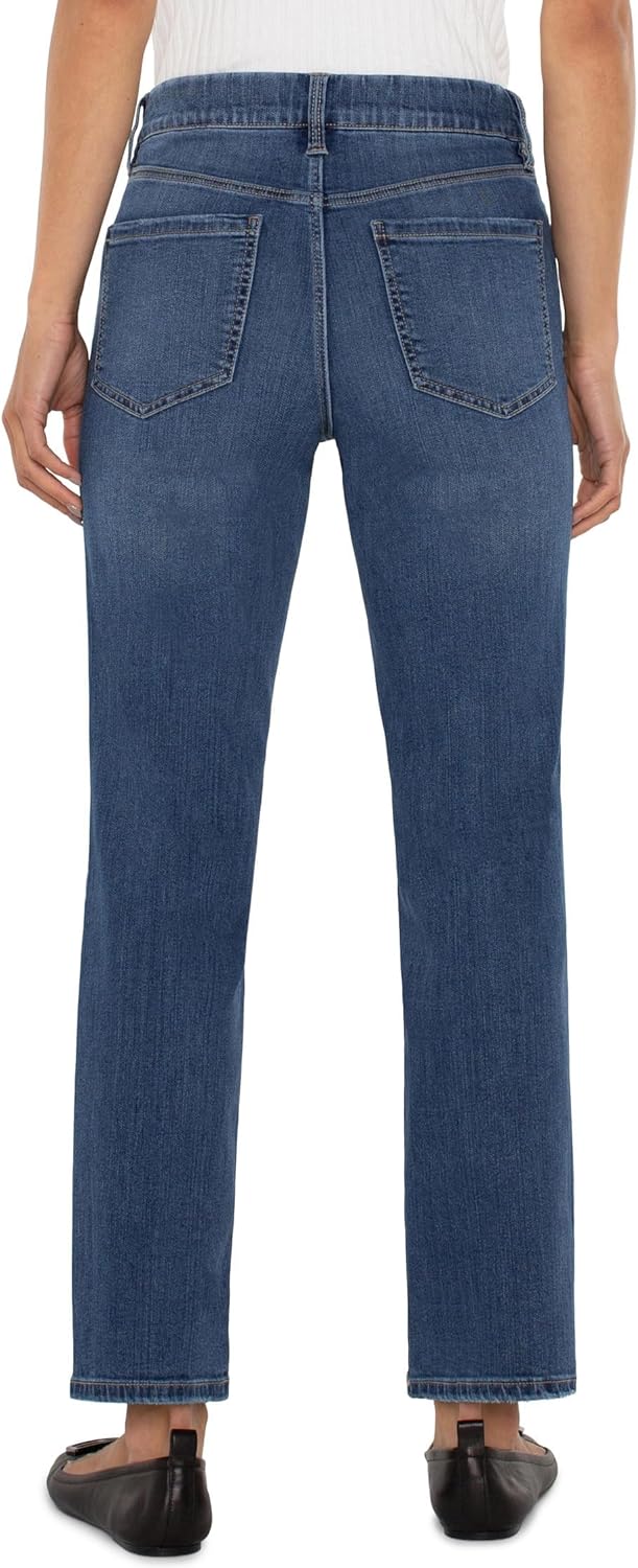 Liverpool Womens Gia Glider Pull-on Mid-Rise Slim Dual Fx Denim - Image 2