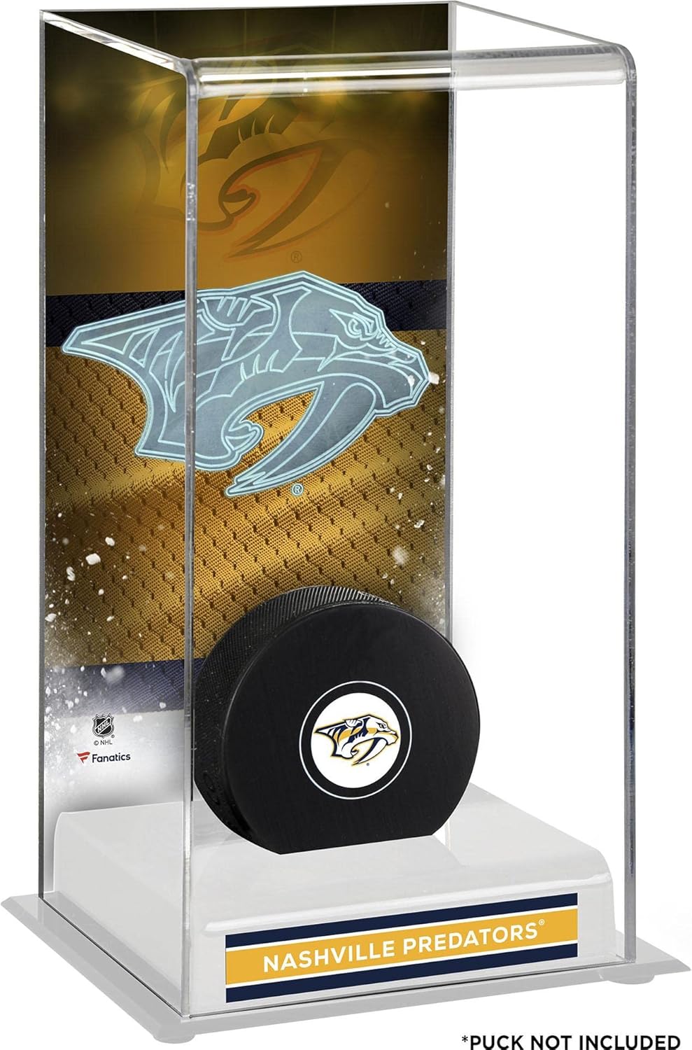 Nashville Predators Deluxe Tall Hockey Puck Case - Hockey Puck Free Standing Display Cases ''Case Only''