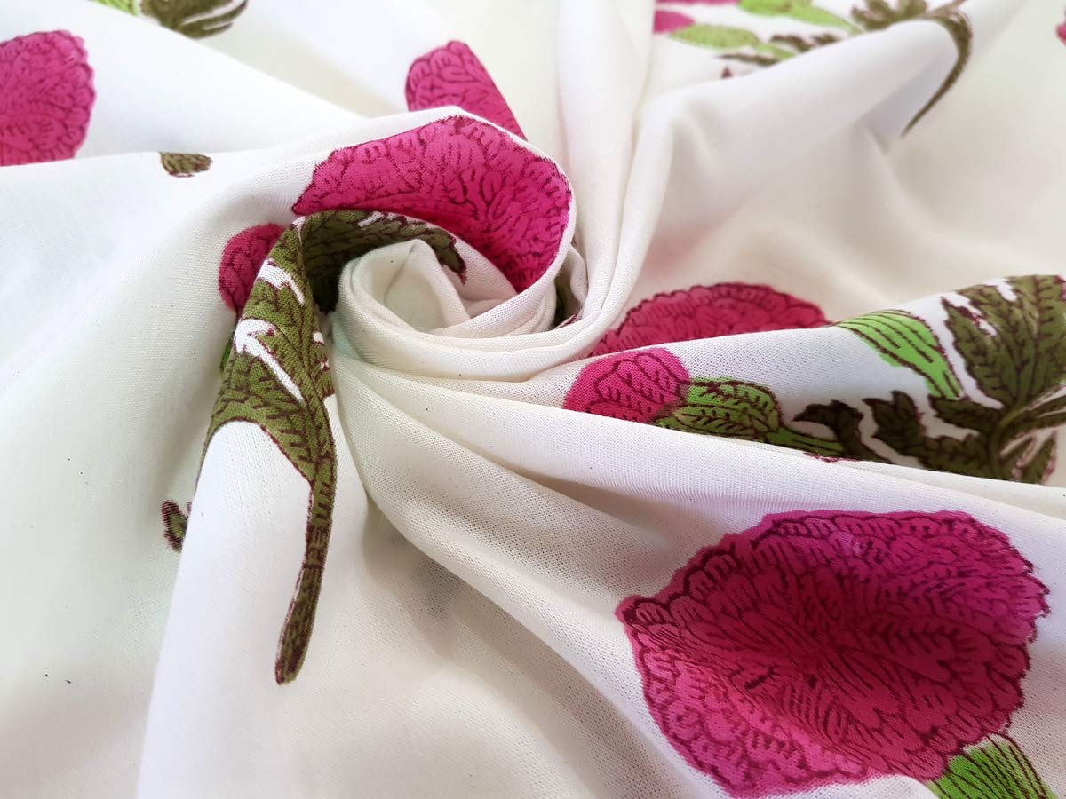 Traditional Jaipur Drukowane tkaniny bawełniane firmy The Yard, sofa, poszewki na poduszki indyjskie tkaniny z nadrukiem na letnią sukienkę, kurti, szalik (20 metrów)