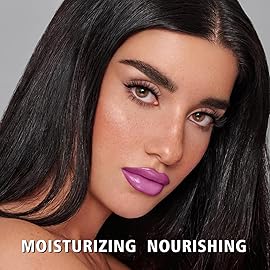 MAKI YIKA Moisture Purple Lipstick for Women Hydrate Lip Gloss for Dry Cracked Lips Weightless Glossy Lip Color Juicy Finish,MA065 Lavender