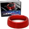 iJDMTOY Red Aluminum Turner Cover Rings, Compatible with BMW 1 2 3 4 5 6 7 Series X3 X4 X5 X6 Center Console 7-Button iDrive Multimedia Controller (Fit All Fxx Chassis Codes)