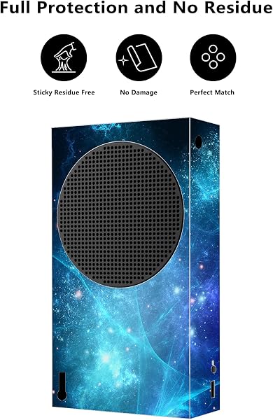 playvital Blue Nebula Custom Vinyl Skins for Xbox Series S, Wrap Decal Cover Stickers for Xbox Series S Console Controller - 3