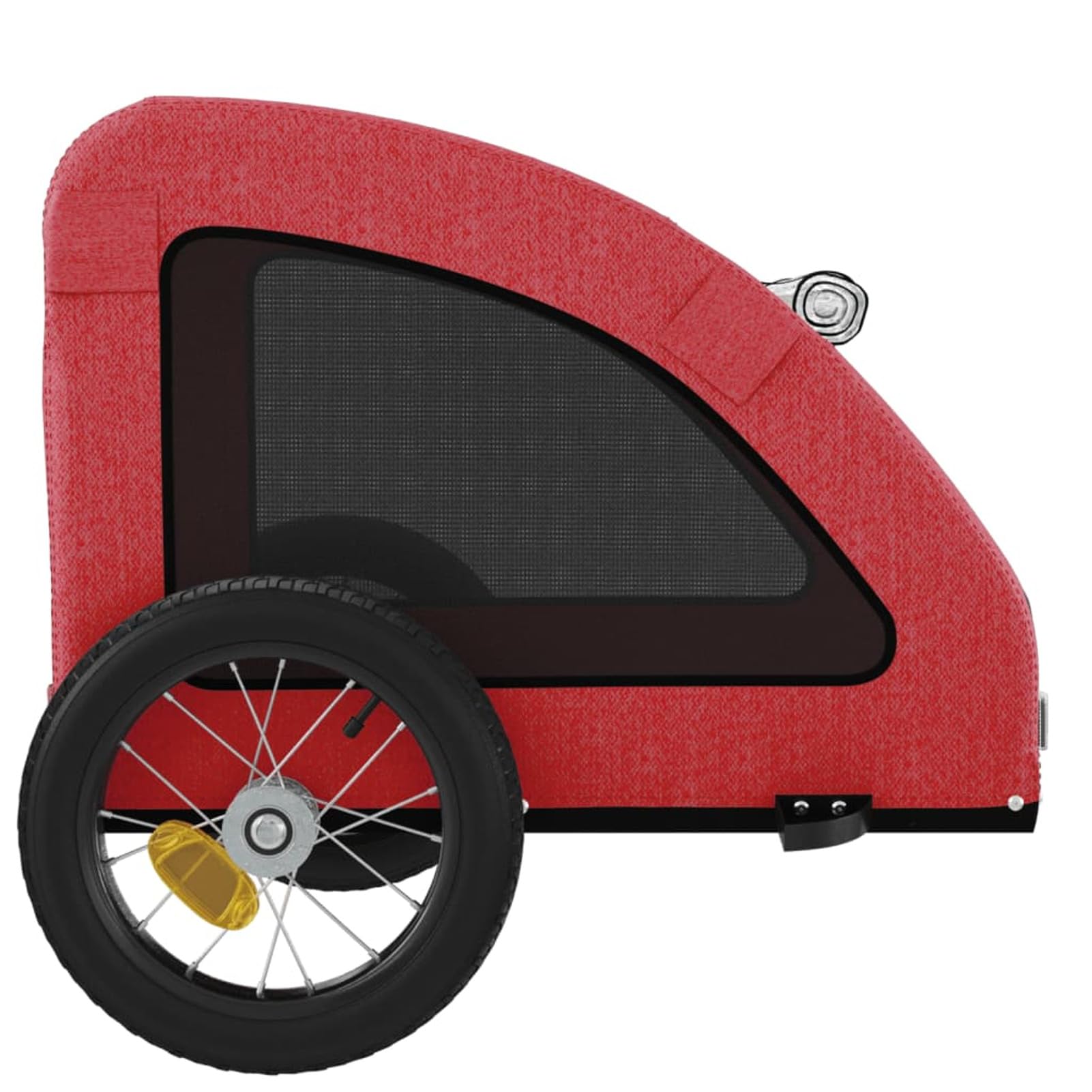 Homgoday Fahrradanhänger für Tiere Rot Oxford und Eisen Dekoration Hundewagen Fahrradwagen Hundewagen Hundetransportbox Hundetransportbox Fahrrad Modell 93950