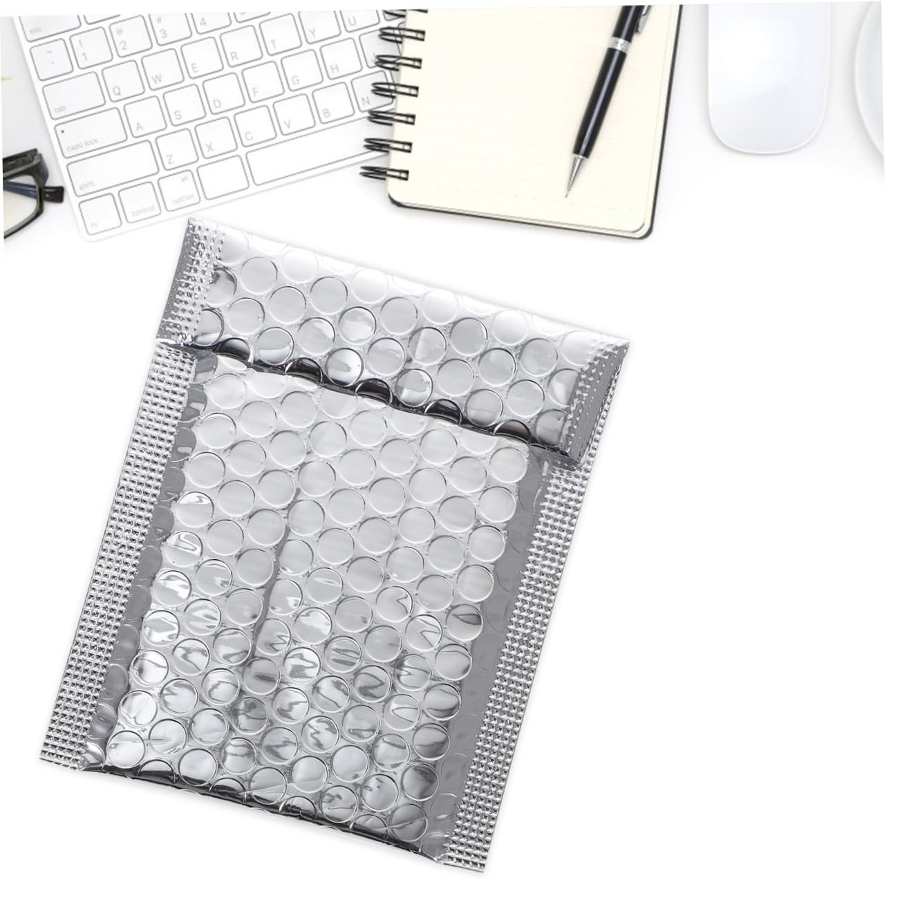 100 pezzi Buste Imbottite per Spedizioni con Bolle d Aria Autoadesive Resistenti e Protettive per Abbigliamento e Oggetti Fragili Formato Argento