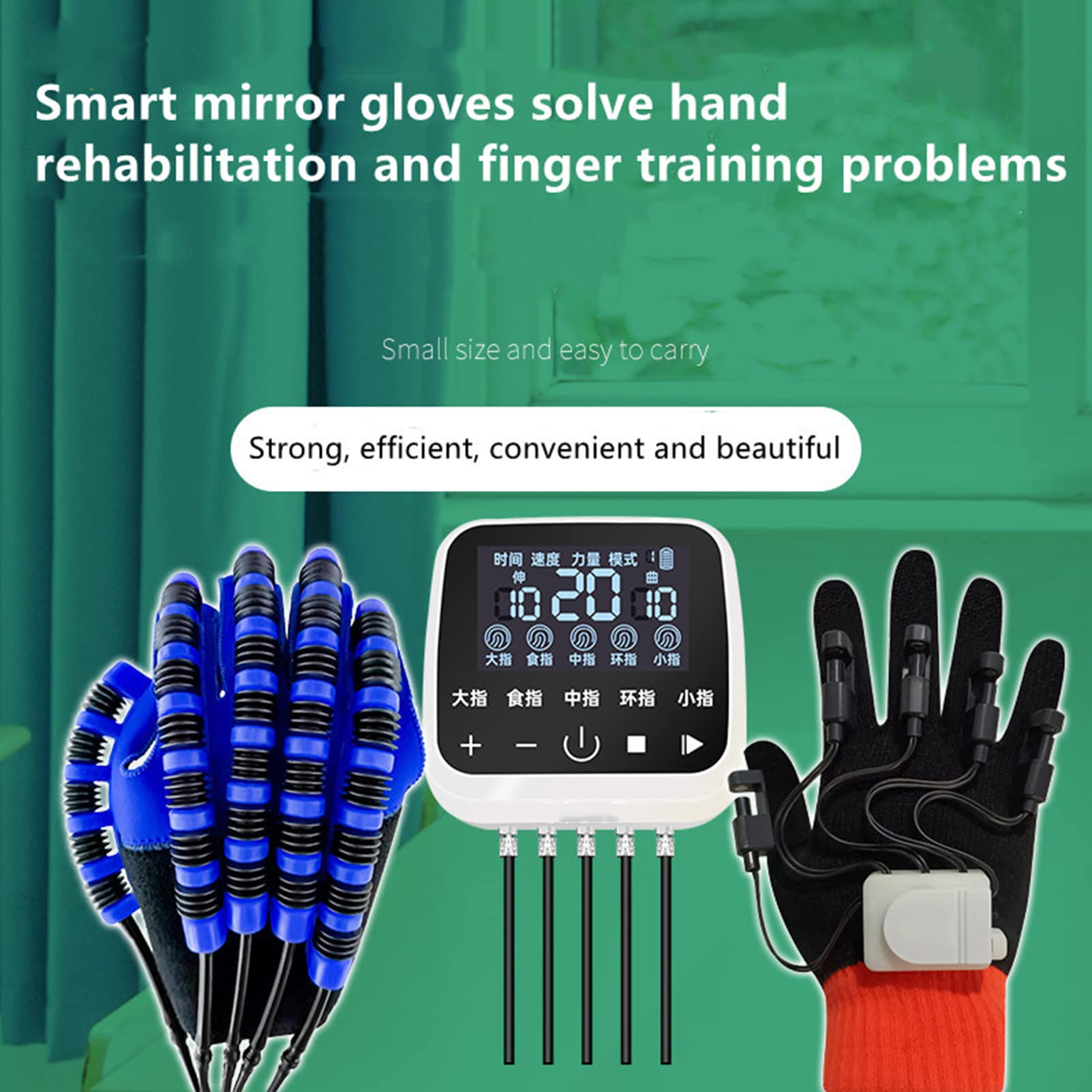 Dispositivo Eléctrico De Entrenamiento De Dedos, Potentes Guantes De Robot De Rehabilitación De Manos, Ejercicio De Extensión De Dedos para Pacientes con Hemiplejia por Accidente Cerebrovascular