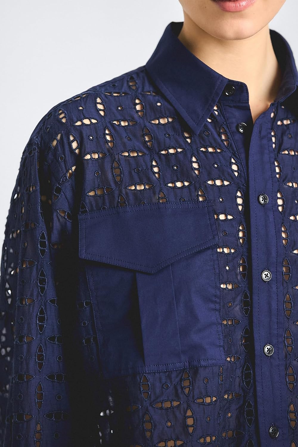 Derek Lam 10 Crosby Womens Anouk Cropped Button Down Shirt