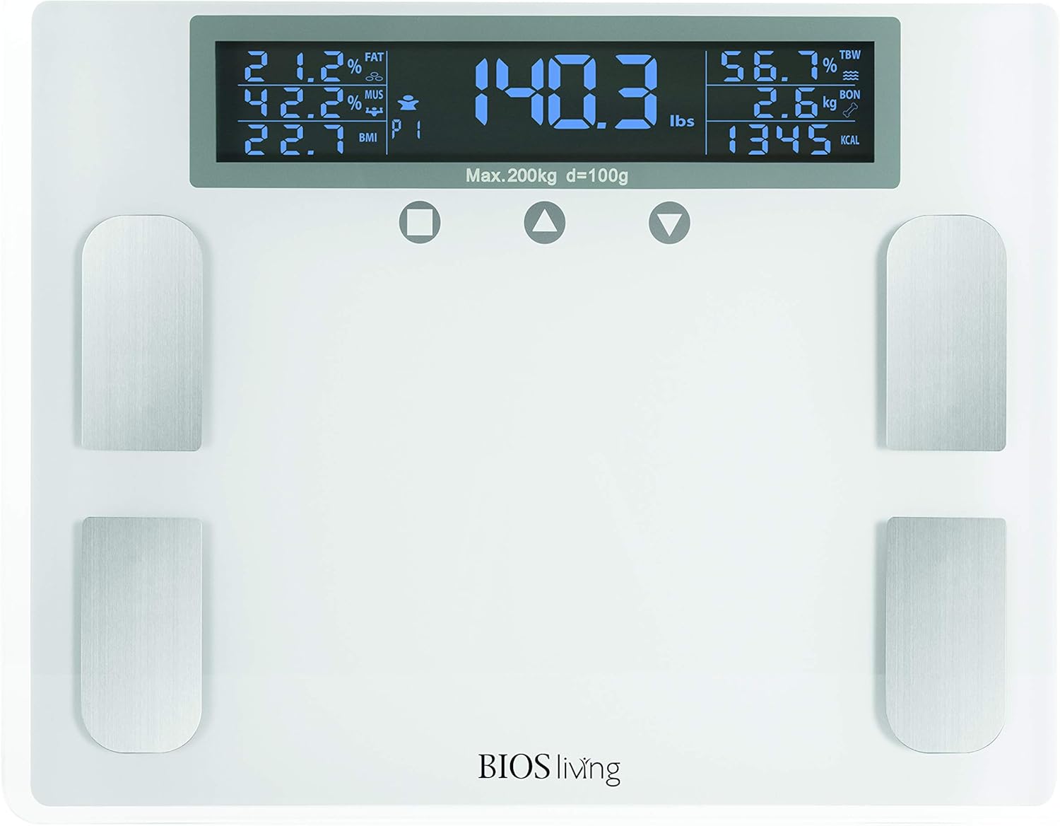 Premium Digital Body Fat Bathroom Scales, Clear