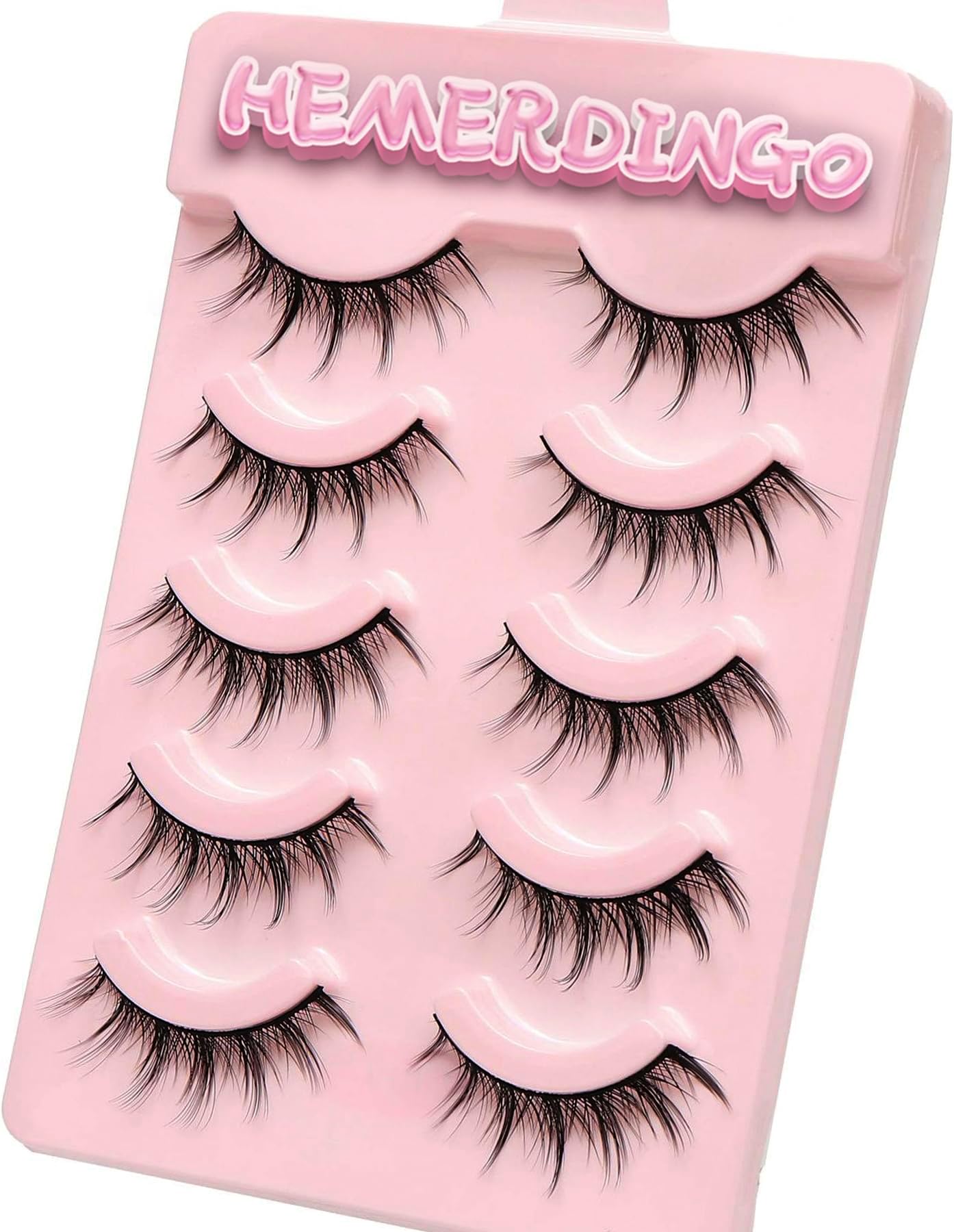 Wispy Spiky Manga Lashes,15mm 3D Anime Cosplay False Eyelashes for Natural Look Reusable 5 Pairs,Perfect for Japanese Anime Fans,Get Stunning Eyes.