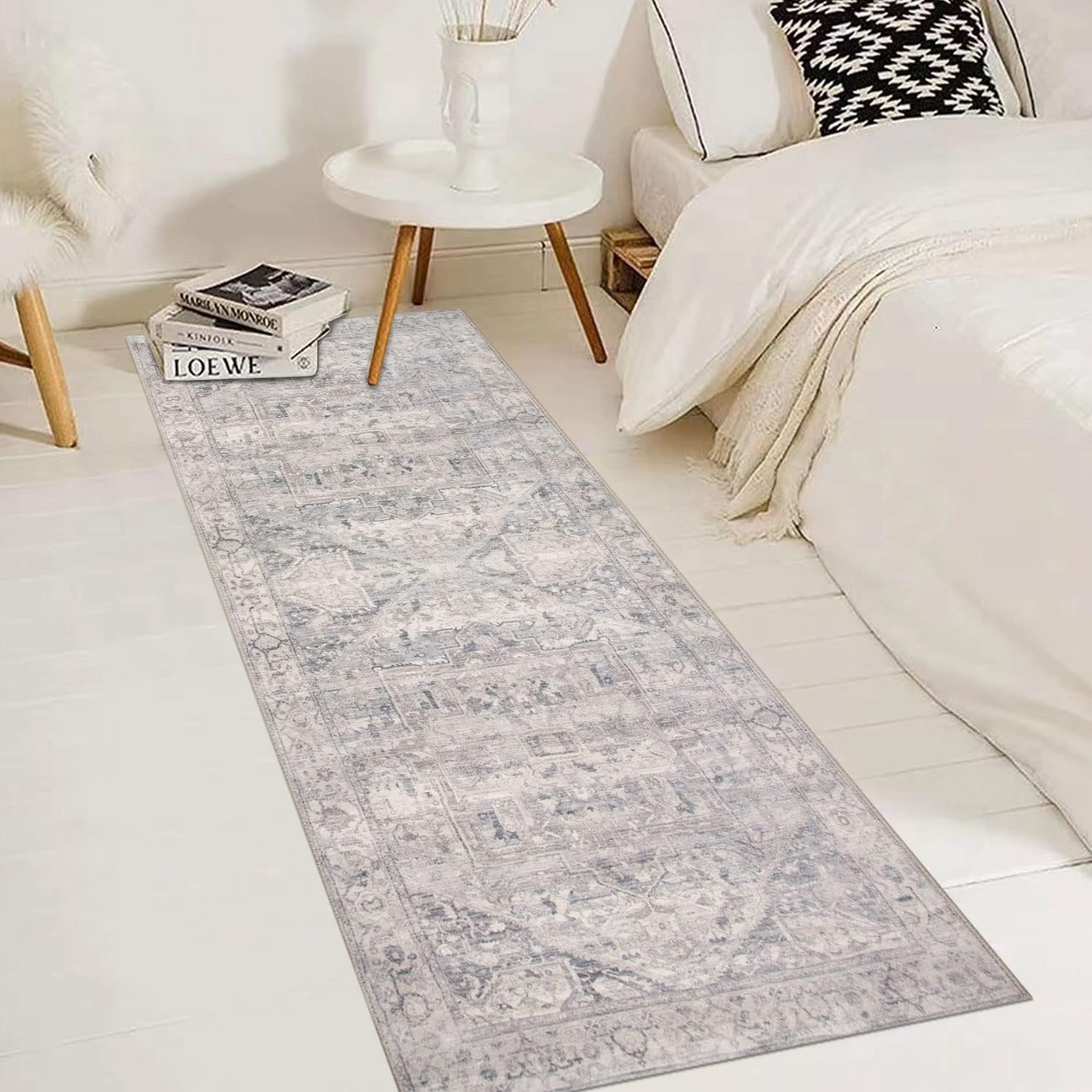 Distressed Runner Rug 2'x5' Vintage Hallway Runner Rug with