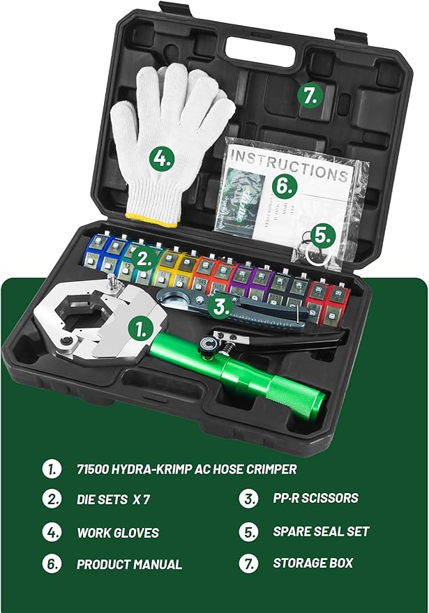 Crimpadora Hidráulica Manual para Manguera AC, Kit de Reparación de Aire Acondicionado miniatura 5